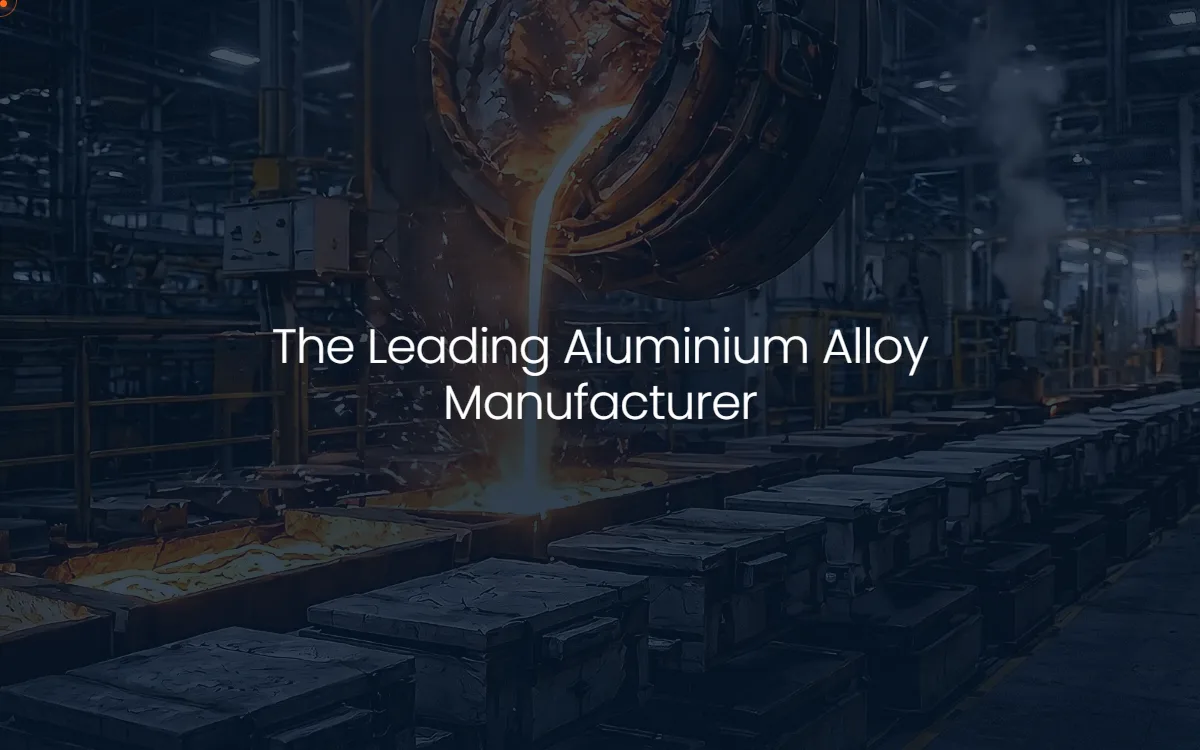 The GLD Alloys homepage: a dark industrial layout with the aluminium alloy series listed as text below a rendered billet.